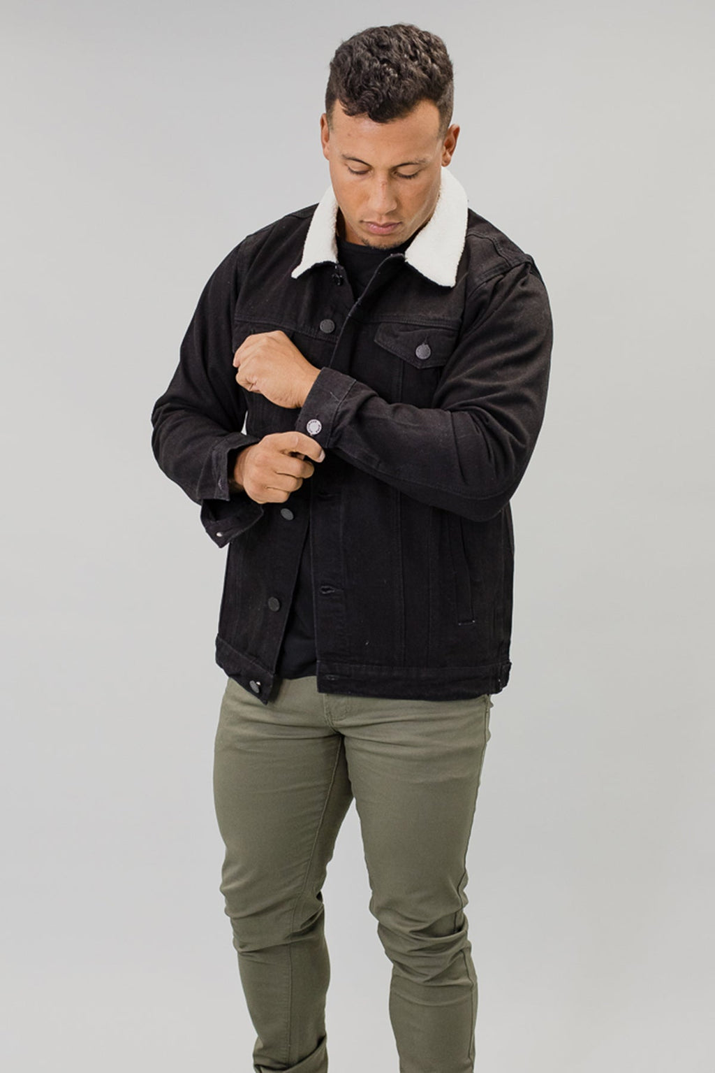 Carter Denim Sherpa Collar Jacket