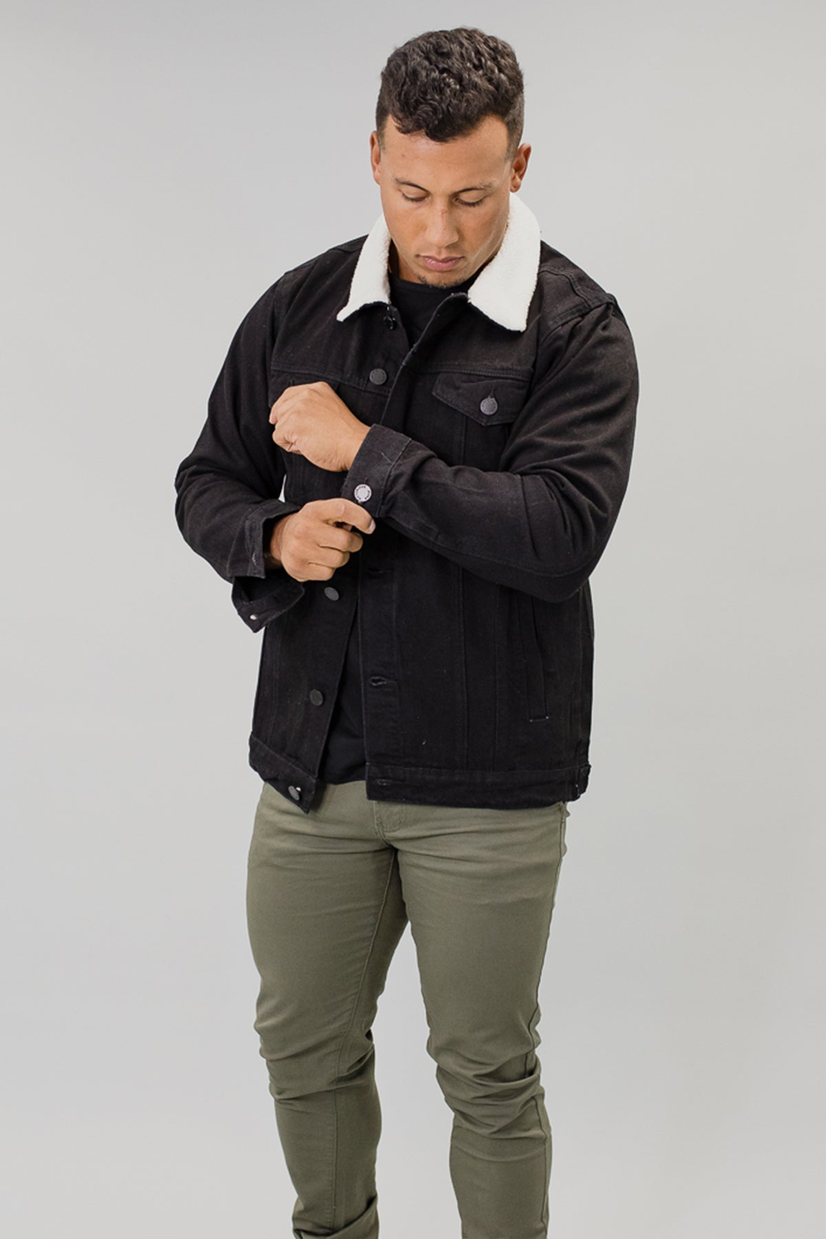Carter Denim Sherpa Collar Jacket