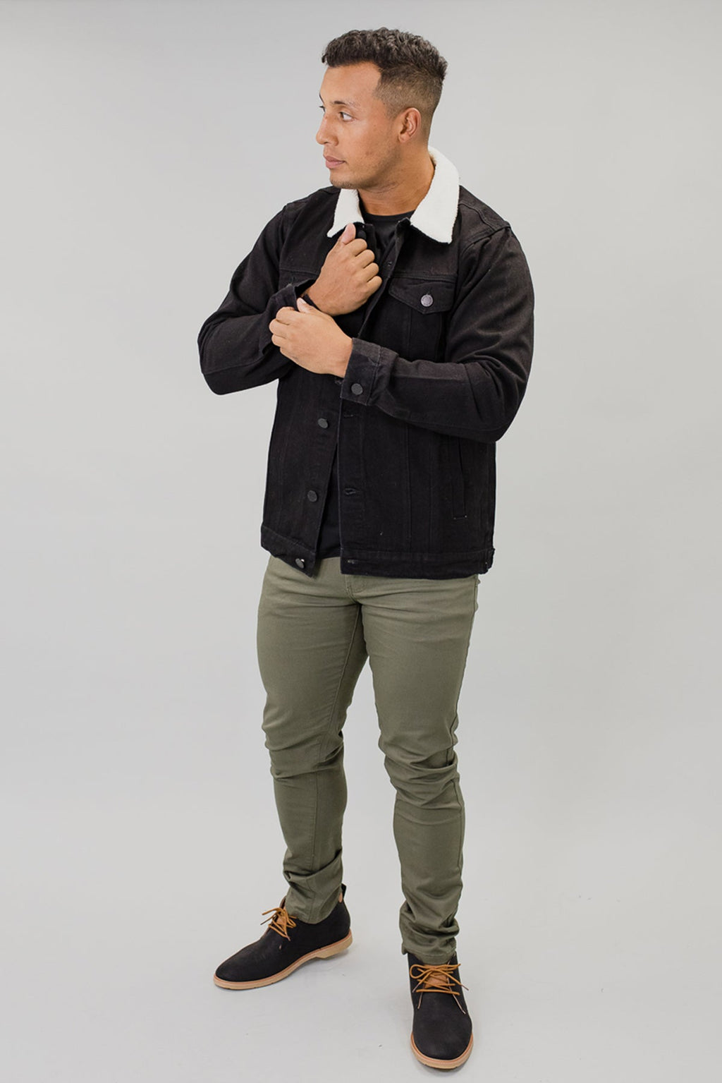 Carter Denim Sherpa Collar Jacket