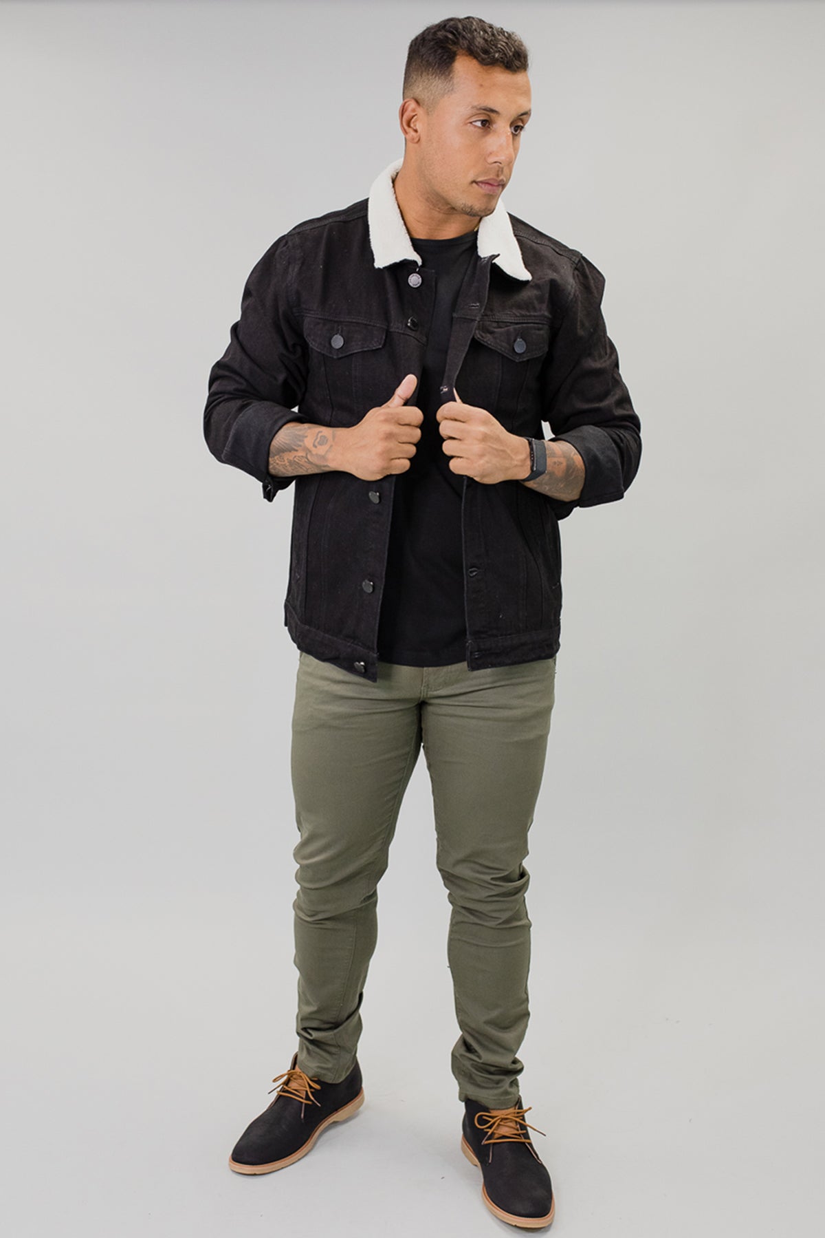 Carter Denim Sherpa Collar Jacket