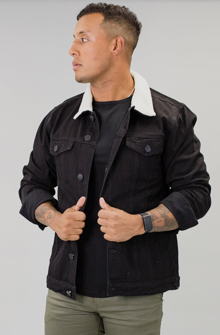 Carter Denim Sherpa Collar Jacket