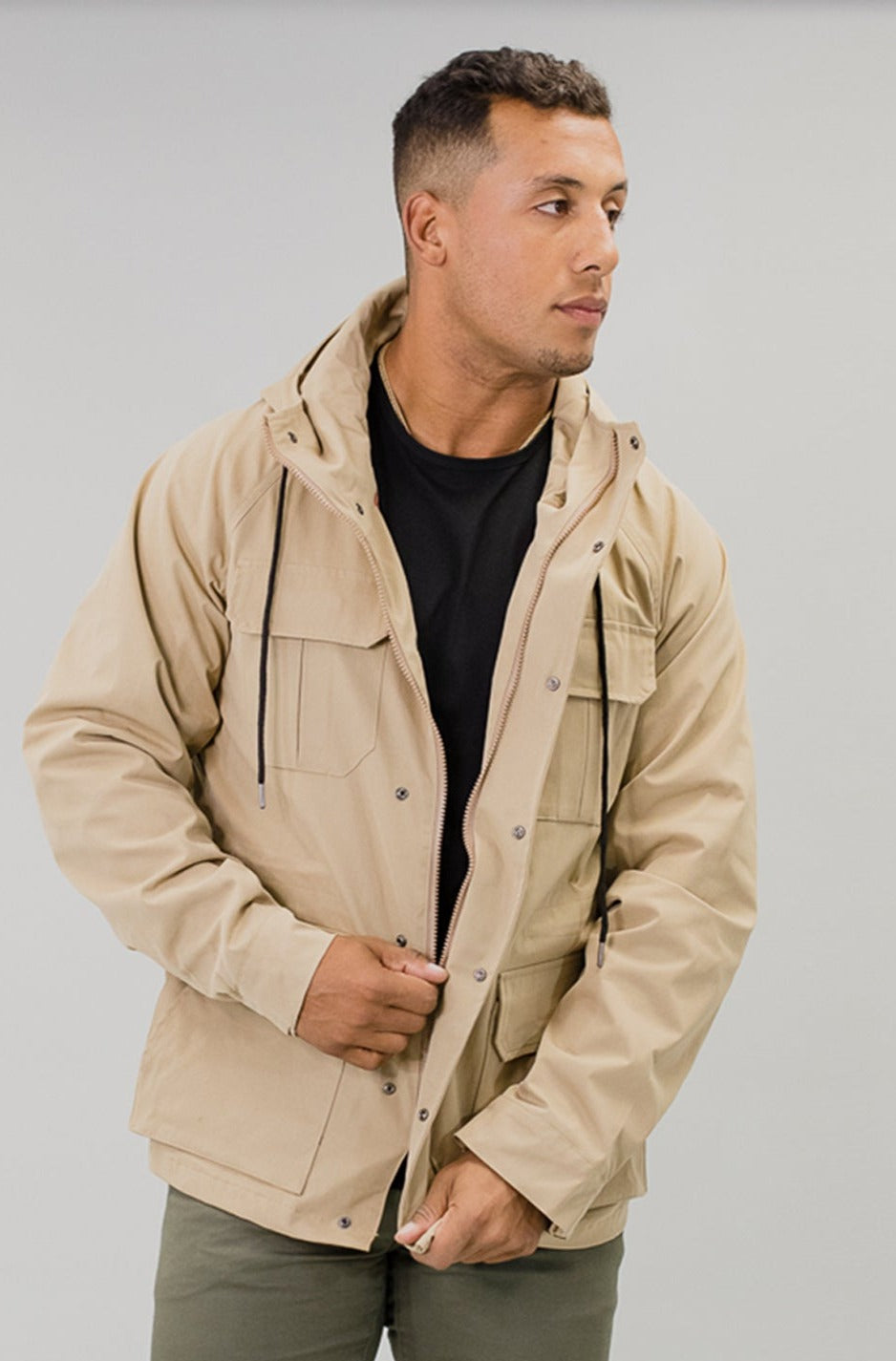 Relaxed Fit Utility Hooded FXN Jacket-The Neko