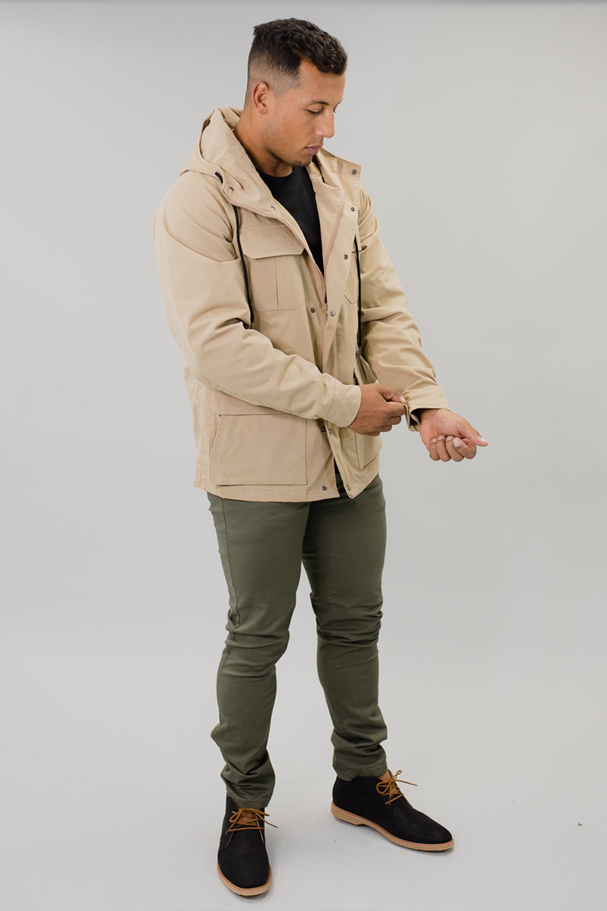 Relaxed Fit Utility Hooded FXN Jacket-The Neko