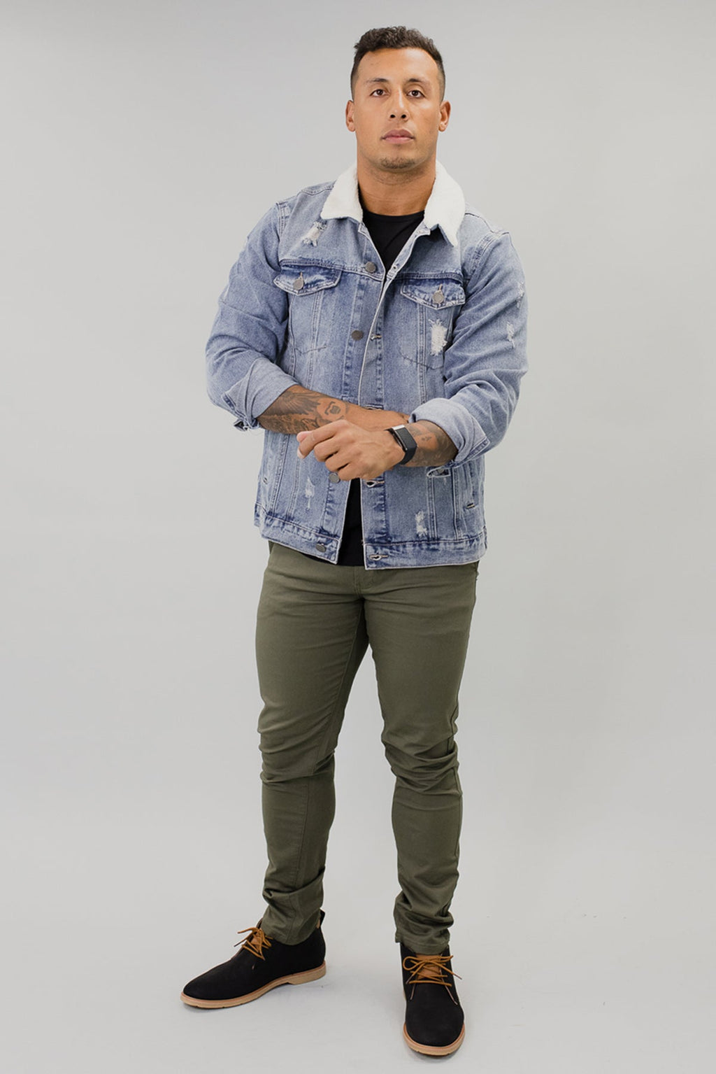 Carter Denim Sherpa Collar Jacket