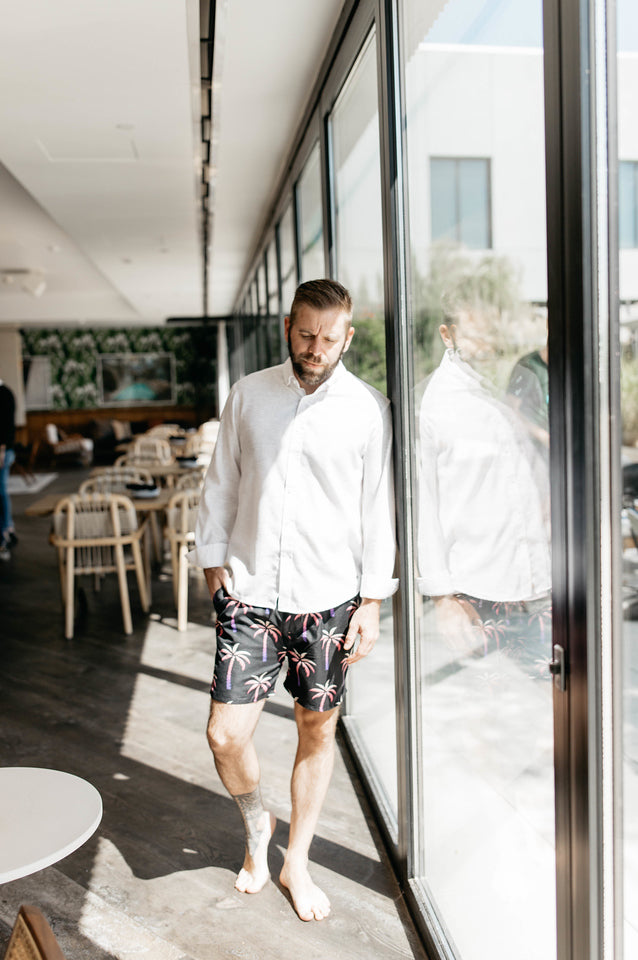 Mens Wild Palms Swim Shorts