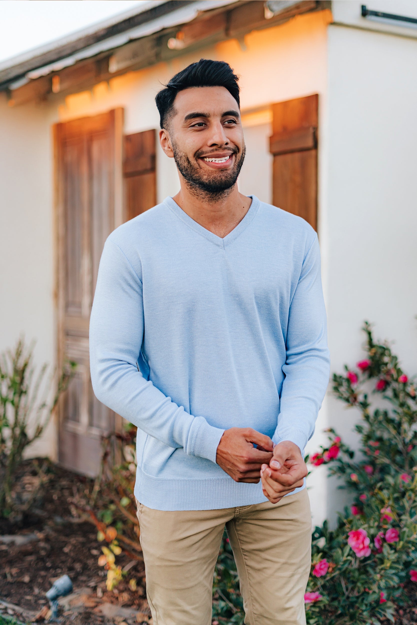 Soft Touch Chadwick V Neck Dress Sweater