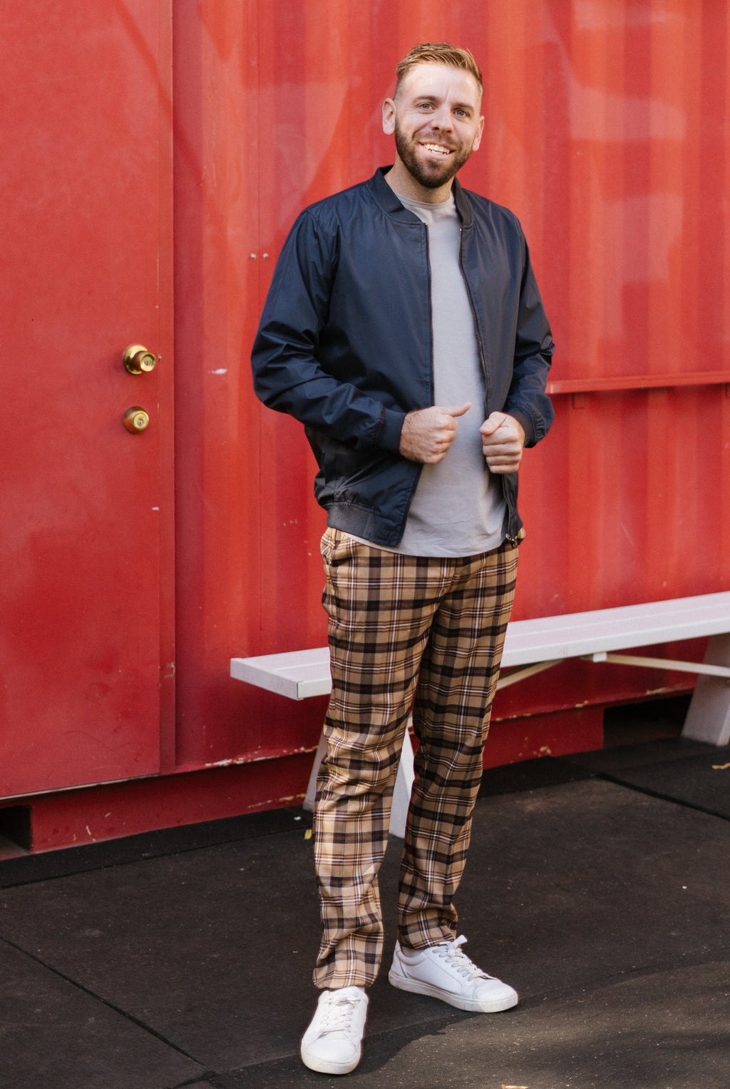 Relaxed Fit Lightweight Bomber Jacket In Navy