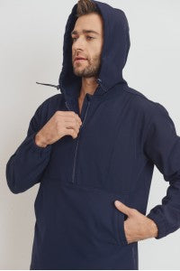 Men's Quarter Zip Active Pullover Hoodies with Pockets