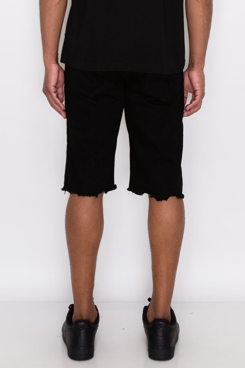 Mens Distressed Denim Shorts